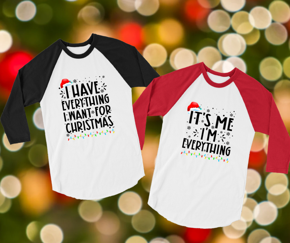 Couples Raglan T-Shirt- Christmas Gift