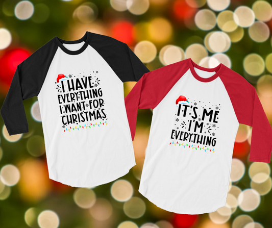 Couples Raglan T-Shirt- Christmas Gift