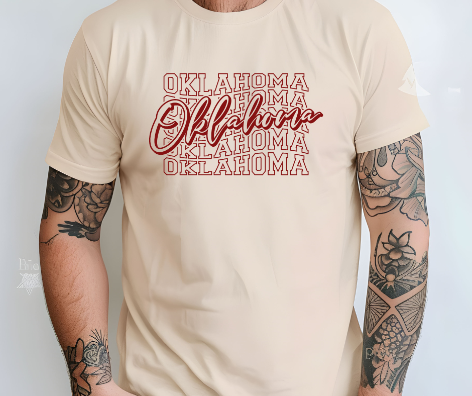 Oklahoma- Crimson and Cream T-Shirt