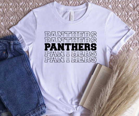 Panthers Mascot Varsity Theme T-Shirt.